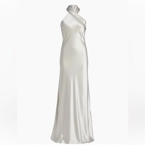 Galvan London Pandora Asymmetrical Bias Cut Dress Size 10 NWT